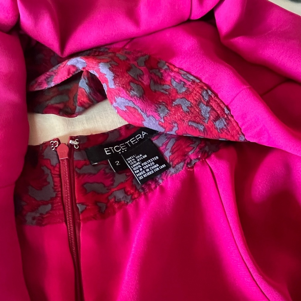 Etcetera Funky Pink Pattern Skirt sz 2 - Picture 4 of 9